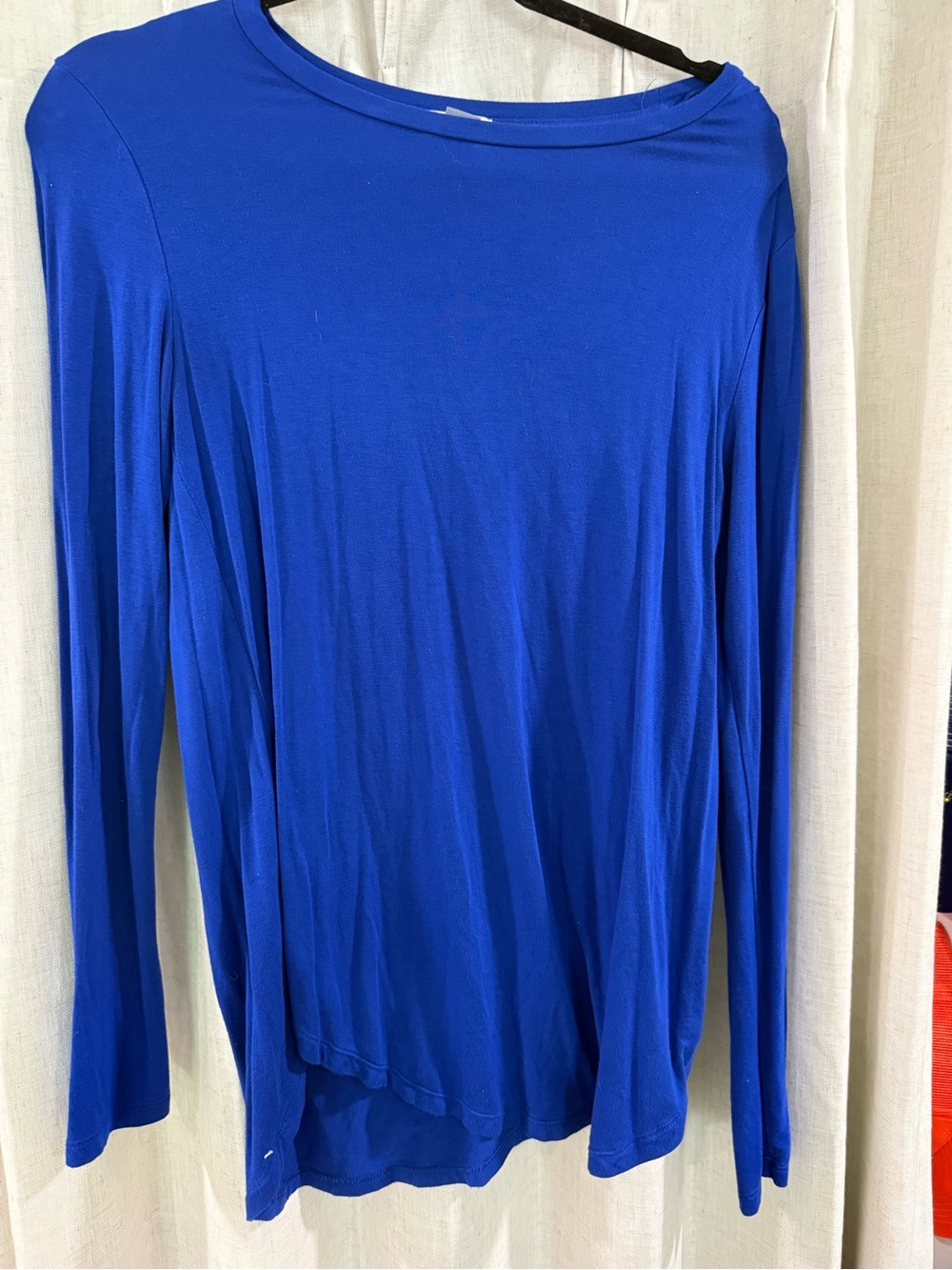 Old Navy Women's Long Sleeve Crewneck Top in Royal Blue